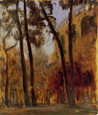 View of the Arcade Wall of the Henschel Gardens from Karlsaue, Kassel by Louis Kolitz